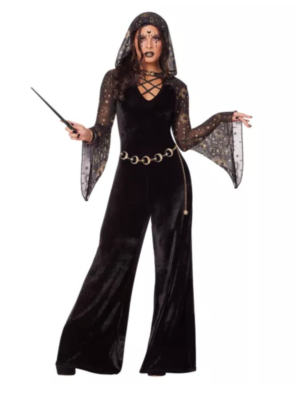 🧙‍♀️ Women's Witch Halloween Costume Medium | Belt + Wand | Size: Medium